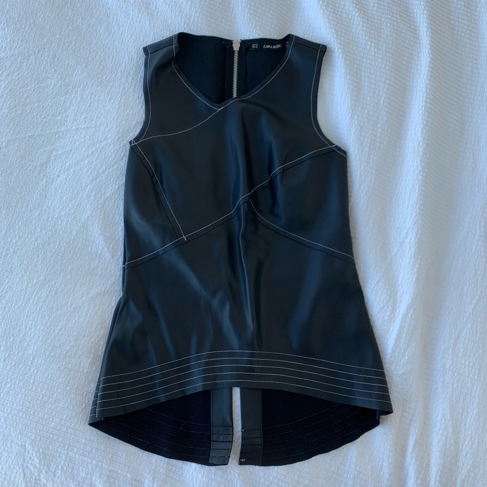 SOLD Faux Leather sleevless top